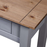 282680 Console Table Grey 110x40x72 cm Solid Pine Wood Panama Range