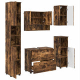 Bathroom Furniture Set 5 pcs Smoked Oak 3393068