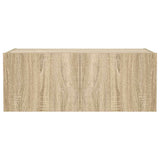 TV Wall Cabinet with LED Lights Sonoma Oak 80x35x31 cm 837285