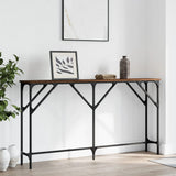 Console Table Brown Oak 140x23x75 cm Engineered Wood 837776
