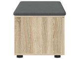 Hall Bench with Cushion with Shelf Sonoma Oak 100 x 38 x 46 cm 891490