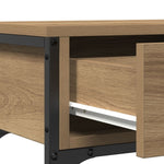 ZNTS Console Table Artisan Oak 100x25x75 cm Engineered Wood & Steel 863512