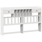 ZNTS Bed Frame without Mattress White 200x200 cm Solid Wood Pine 3323249