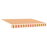 Retractable Awning Yellow and White 3.5x2.5 m Fabric and Aluminium 3154557