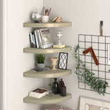 Floating Corner Shelves 4 pcs Oak 35x35x3.8 cm MDF 323927