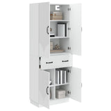 Cabinet Set 2 pcs High Gloss White Engineered Wood 3416830