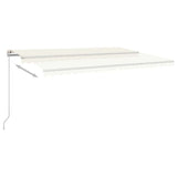 Retractable Awning Cream 500 x 300 cm Fabric and Aluminium 3068942