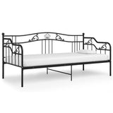Sofa Bed Frame Black Powder-coated metal 90x200 cm 324761