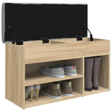 Shoe Bench Sonoma Oak 82x32x45.5 cm Engineered Wood 835028