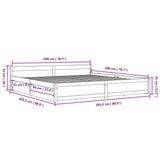 Bed Frame without Mattress with Drawers White 200x200 cm 3103580