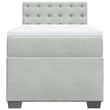 Box Spring Bed with Mattress Light Grey 80x200 cm Velvet 3286174