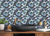 Lanturn Tile 20 pcs Blue Green 27 x 27 cm Polyurethane and PET 42021339