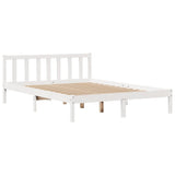 Bed Frame without Mattress White 140x190 cm Solid Wood Pine 3305754