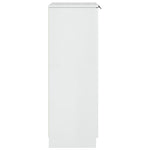 Shoe Cabinet High Gloss White 59x35x100.5 cm Engineered Wood 811445