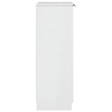 Shoe Cabinet High Gloss White 59x35x100.5 cm Engineered Wood 811445