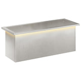Garden Planter with LED Silver 30 x 80 x 30 cm Stainless Steel 8008106