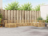 Outdoor Sofa Set 8 pcs White 304 x 185.5 x 73 cm 3392294