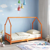 Kids Bed Frame Wax Brown 90x190 cm Solid Wood Pine 847137
