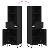 Book Cabinet Black Oak 43 x 36 x 150.5 cm Engineered Wood 886624
