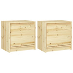 ZNTS Bedside Cabinets 2 pcs 40x30.5x40 cm Solid Firwood 809356