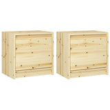 ZNTS Bedside Cabinets 2 pcs 40x30.5x40 cm Solid Firwood 809356