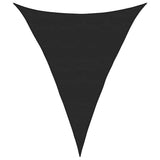 Sunshade Sail 160 g/m Triangular Black 5x7x7 m HDPE 311759