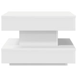 Coffee Table 360-Degree Rotatable White 50x50x34.5 cm 858470