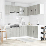 11 Piece Kitchen Cabinet Set Porto Grey Sonoma Engineered Wood 3314967
