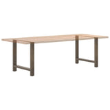 Dining Table Legs Natural Steel 2 pcs 80x cm Steel 4013315