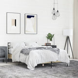 Bed Frame Sonoma Oak Engineered wood, metal, plywood Double 3280043