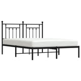 Bed Frame Black Steel 140x200 cm Bed Frame Rectangular 353538