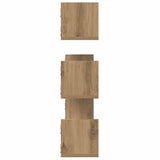 Wall Shelves 3 pcs Artisian Oak 80x18x18 cm Engineered Wood 853298