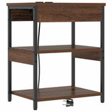 Bedside Cabinet Brown Oak 41 x 31 x 51 cm Engineered Wood 859543