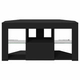 Corner LED TV Cabinet Black 100 x 40 x 50 cm Engineered Wood 889796