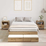 Storage Bed Frame with Drawer Artisan oak 236.5 x 120 x 31.5 cm 3335636