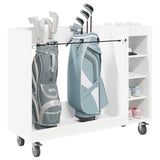 Golf Cabinet with Wheel Plain White 120 x 45 x 98 cm 899471