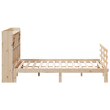 ZNTS Bookcase Bed without Mattress 180x200 cm Super King Solid Wood Pine 3322802