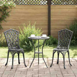 Garden Bistro Set 3 pcs Black Aluminium 42002391