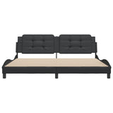 Bed Frame without Mattress "Zadar" Black 200x200 cm Faux Leather 3208205