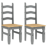 3 Piece Dining Set PANAMA Grey Solid Wood Pine 3345195