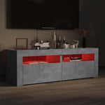 TV Cabinet with LED Lights Concrete Grey 120x35x40 cm 804359