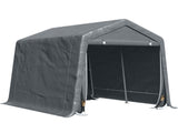9 X 7.5ft Temporary Outdoor Equipment Shed - Dark Grey T3398P377626