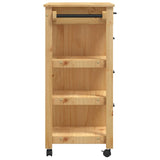 Kitchen Trolley MONZA 84x40x88.5 cm Solid Wood Pine 376112