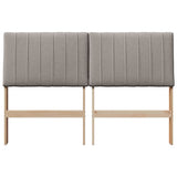 Upholstered Headboard Taupe 140 cm Solid Pine Wood 879397