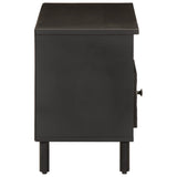 TV Cabinet Black 100x33x46 cm Solid Wood Mango 356835