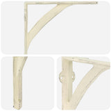 Wall Shelf Brackets 12 pcs Antique White 14.5 x 14.5 x 3.5 cm 42038888