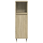 ZNTS 3 Piece Bathroom Furniture Set Sonoma Oak Engineered Wood 3307679