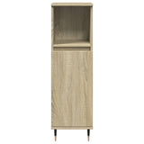 ZNTS 3 Piece Bathroom Furniture Set Sonoma Oak Engineered Wood 3307679