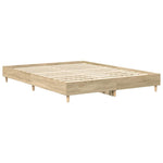 Bed Frame No Mattress Sonoma Oak 150x200 cm King Size Engineered Wood 3328710