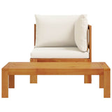 2 Piece Garden Sofa Set with Cushions Solid Wood Acacia 367626